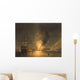 Vintage Print Featuring Explosion Wall Decal