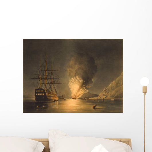 Vintage Print Featuring Explosion Wall Decal