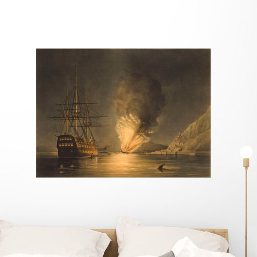 Vintage Print Featuring Explosion Wall Decal