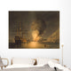 Vintage Print Featuring Explosion Wall Decal