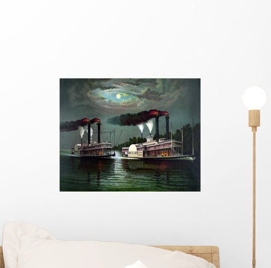 Vintage Print Featuring Race Wall Decal