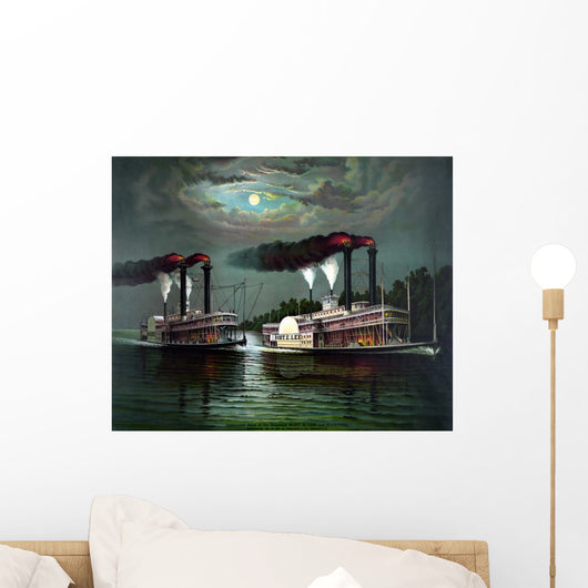 Vintage Print Featuring Race Wall Decal
