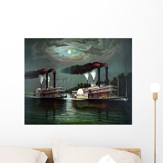 Vintage Print Featuring Race Wall Decal