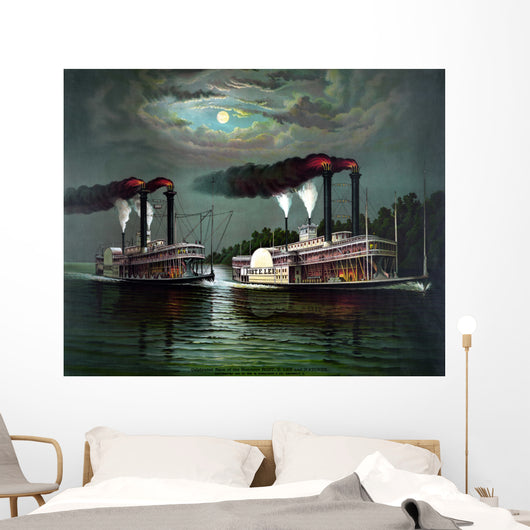 Vintage Print Featuring Race Wall Decal