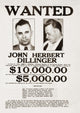 John Dillinger Wanted Poster Wall Decal