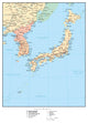 Political Map Japan Wall Decal