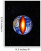 Earth with Center Cutaway Wall Decal
