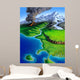 Montage Earth's Features Including Wall Decal Design 1