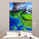 Montage Earth's Features Including Wall Decal Design 1