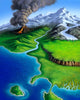 Montage Earth's Features Including Wall Decal Design 1