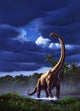 Startled Brachiosaurus Splashes through Wall Decal