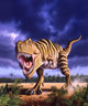 Tyrannosaurus Rex Attacks Lit Wall Decal