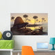 Sailed-back Dimetrodon Sunbathes Primordial Wall Decal