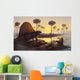 Sailed-back Dimetrodon Sunbathes Primordial Wall Decal