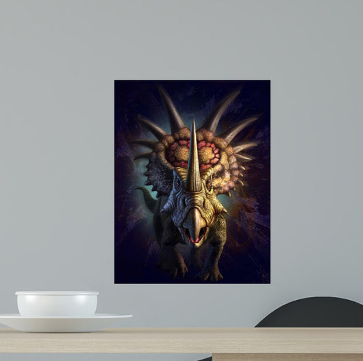 Full Horned Dinosaur Styracosaurus Wall Decal