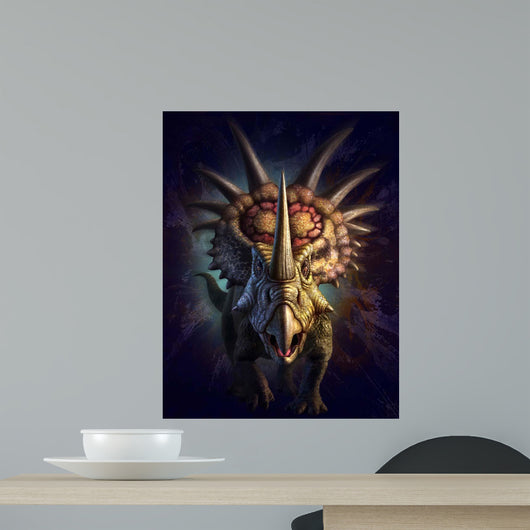 Full Horned Dinosaur Styracosaurus Wall Decal