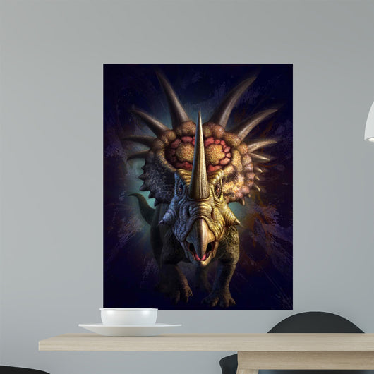 Full Horned Dinosaur Styracosaurus Wall Decal