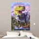 Tyrannosaurus Rex Crashes through Wall Decal