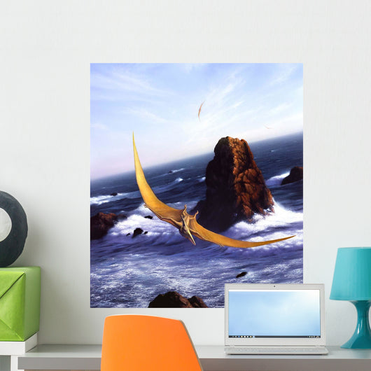 Pteranodon Soars above Ocean Wall Decal