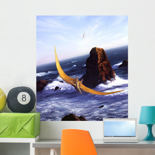 Pteranodon Soars above Ocean Wall Decal