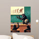 Humorous Reverse Evolution Man Wall Decal