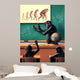 Humorous Reverse Evolution Man Wall Decal