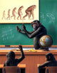 Humorous Reverse Evolution Man Wall Decal