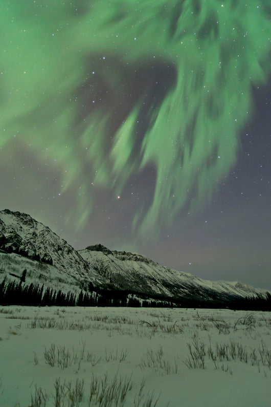 Aurora Borealis over Mountain Wall Decal Design 7