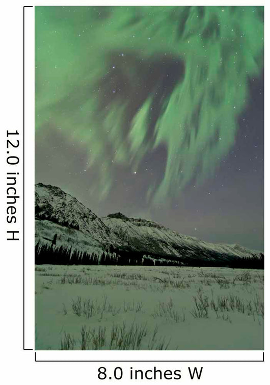 Aurora Borealis over Mountain Wall Decal Design 7