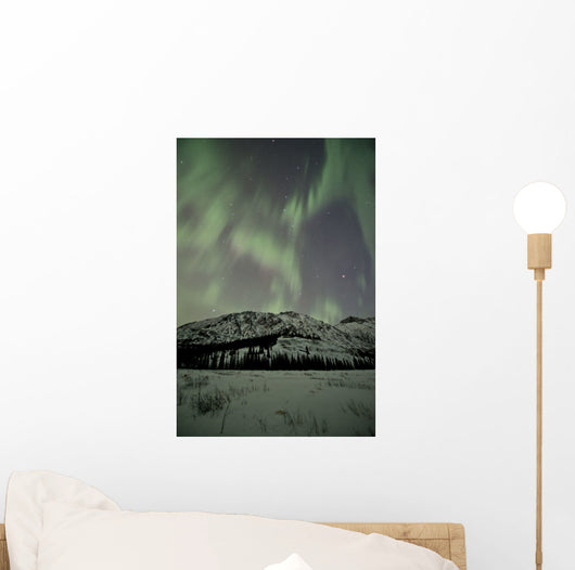 Aurora Borealis over Mountain Wall Decal Design 6