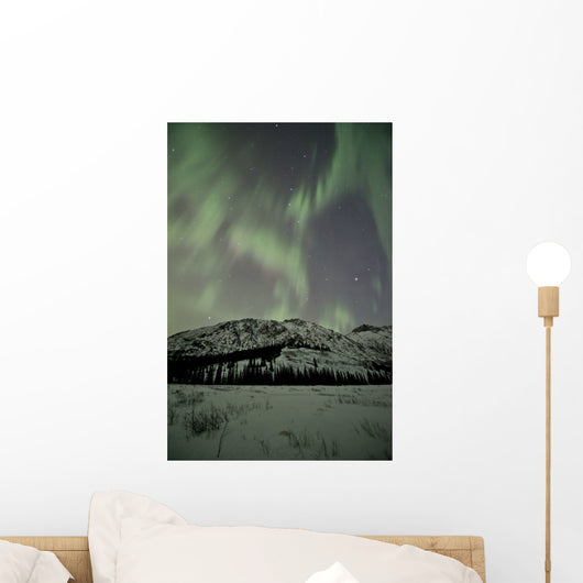Aurora Borealis over Mountain Wall Decal Design 6