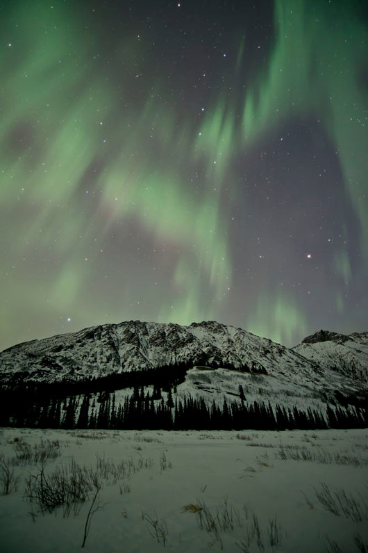 Aurora Borealis over Mountain Wall Decal Design 6