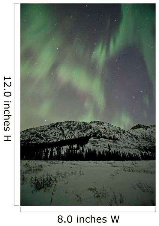 Aurora Borealis over Mountain Wall Decal Design 6
