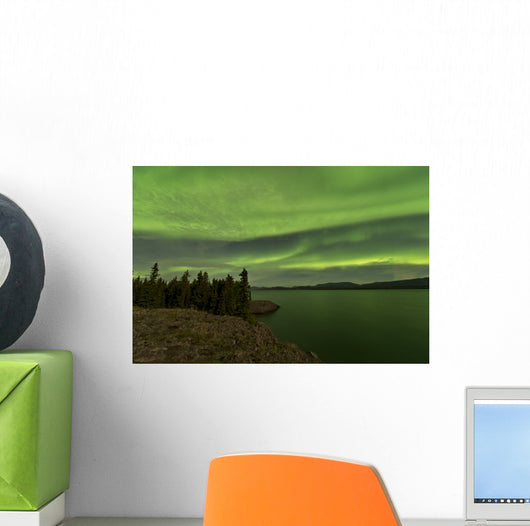 Aurora Borealis over Fish Wall Decal Design 18
