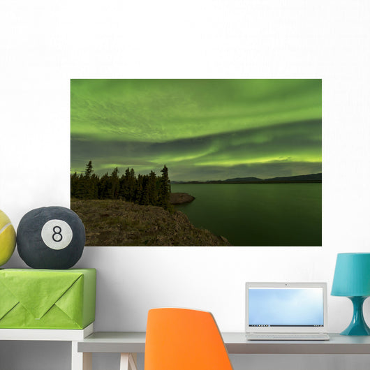Aurora Borealis over Fish Wall Decal Design 18