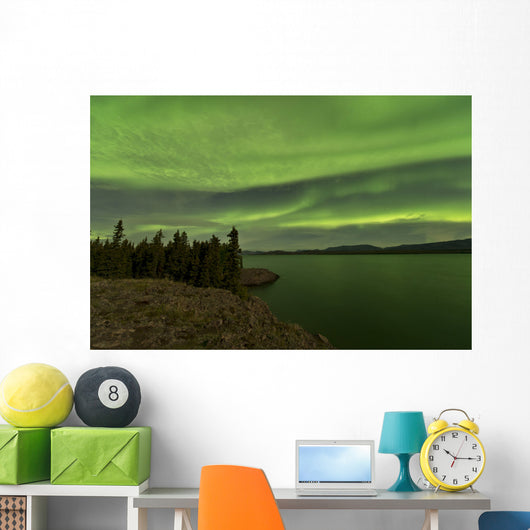 Aurora Borealis over Fish Wall Decal Design 18