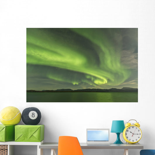 Aurora Borealis over Fish Wall Decal Design 17