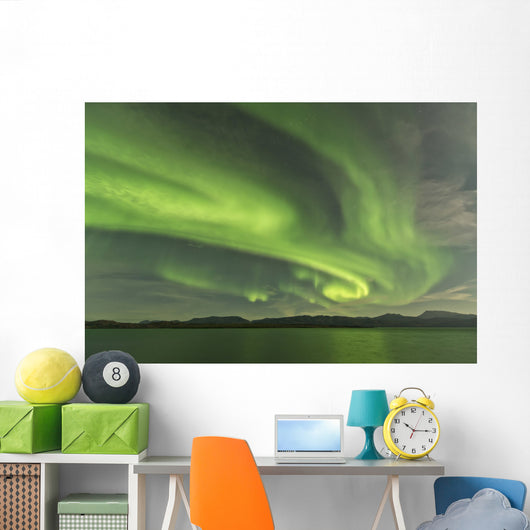Aurora Borealis over Fish Wall Decal Design 17