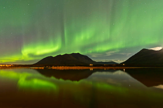 Aurora Borealis over Mountain Wall Decal Design 5