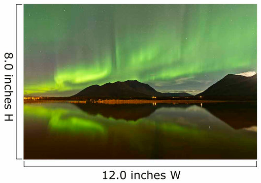 Aurora Borealis over Mountain Wall Decal Design 5