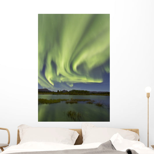 Aurora Borealis over Fish Wall Decal Design 13