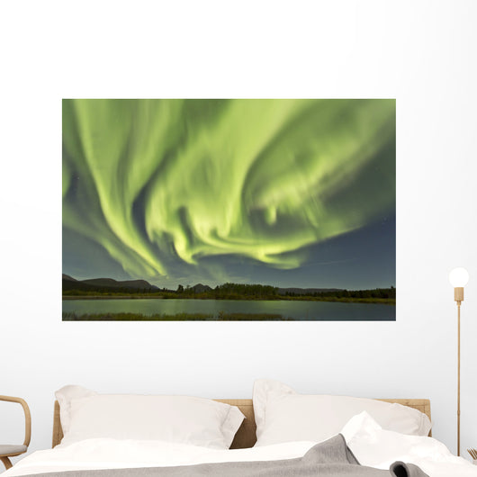 Aurora Borealis over Fish Wall Decal Design 11