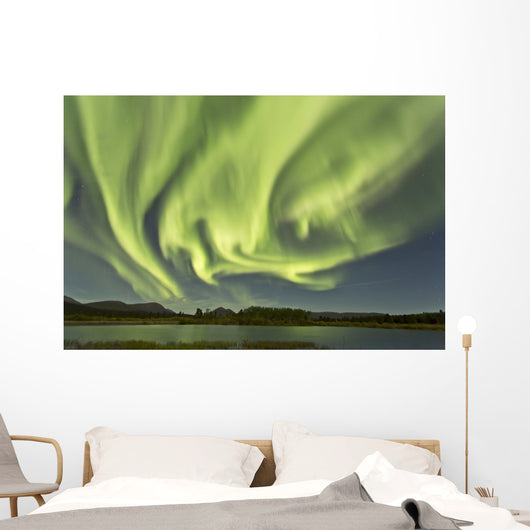 Aurora Borealis over Fish Wall Decal Design 11