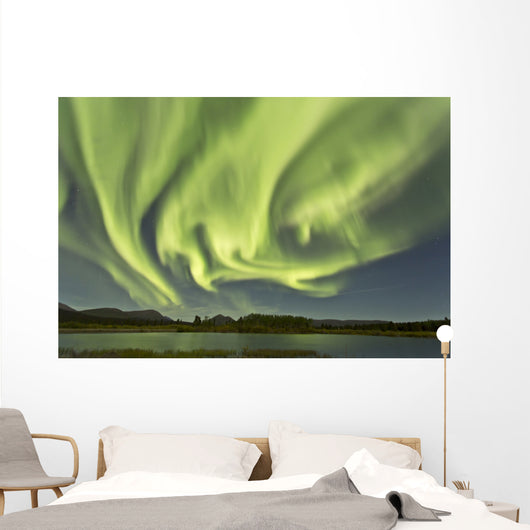 Aurora Borealis over Fish Wall Decal Design 11