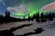 Aurora Borealis over Creek Wall Decal Design 3