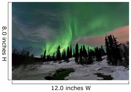 Aurora Borealis over Creek Wall Decal Design 2