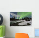 Aurora Borealis over Creek Wall Decal Design 1