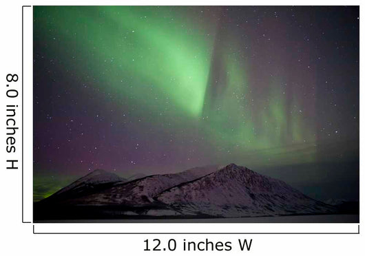 Aurora Borealis over Mountain Wall Decal Design 3