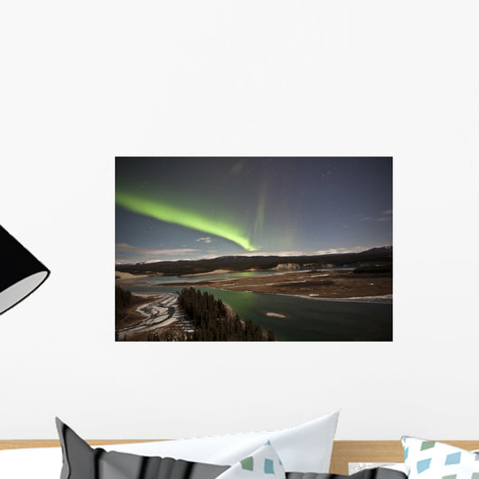 Aurora Borealis over Yukon Wall Decal Design 1