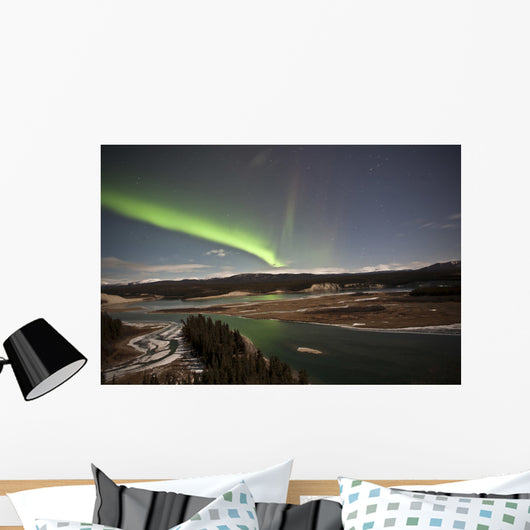 Aurora Borealis over Yukon Wall Decal Design 1